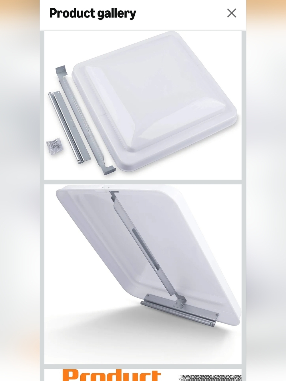 Universal RV Ceiling Vent Cover with Bracket